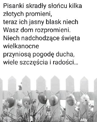 Pisanki powieszone na płocie